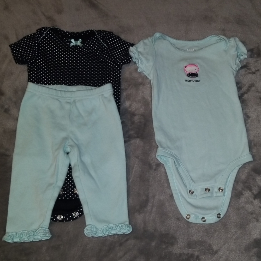 3-6 Months Carter's Girls 3 Piece Bundle